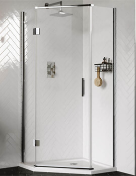 Aqata Design DS500 Hinged Door Quintet Spacious Shower Enclosure 900 x 900mm - Image