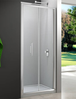 6 Series 6mm Clear Glass Bi-Fold Shower Door 700mm
