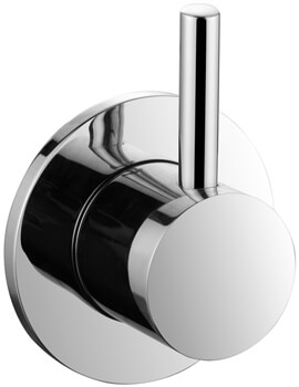 Tre Mercati Round Wall Mounted Chrome 3 Way Diverter - Image