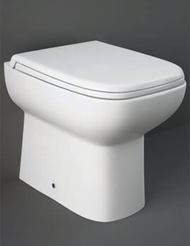 RAK Origin 62 Back To Wall WC Pan With Soft Close Seat - 500mm Projection - Image