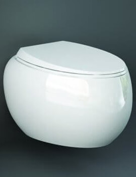 RAK Cloud Rimless Wall-Hung WC Pan With Urea Soft Close Seat - Image