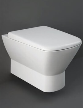 Summit White Wall Hung WC Pan With Hidden Fixations And Urea Soft Close Seat
