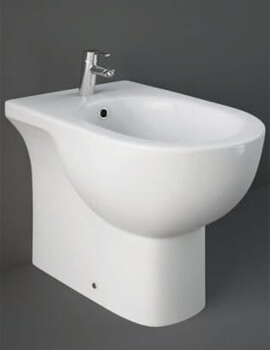Tonique 360mm Wide Back To Wall White Bidet 550mm Projection