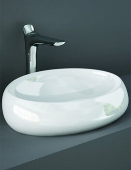 RAK Cloud 600mm Wide Countertop Basin Without Tap Hole - Image
