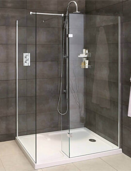 Aqata Spectra SP425 Walk-In Shower Enclosure For Corner Installation