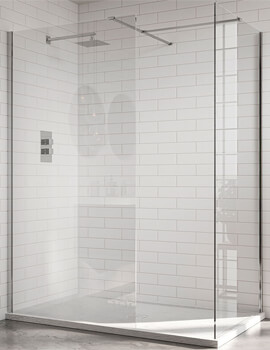 April Identiti Wetroom 8mm Clear Glass Panel - Image