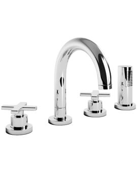 Abode Serenitie Thermostatic 4Th Chrome Bath Shower Mixer Tap - Image
