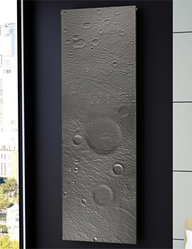 Aeon Planet Moon Textured Grey 605 x 1810mm Wall Mounted Aluminium Designer Radiator
