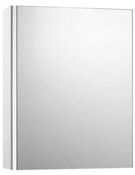 Mini 450mm Wide Mirrored Cabinet - Gloss White