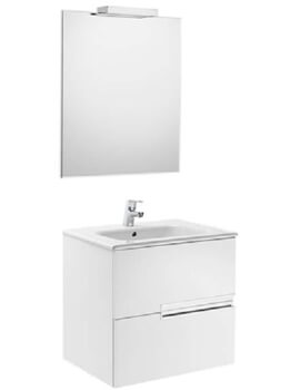 Roca Victoria-N 600 x 565mm Vanity Unit Pack With Mirror And Spotlight