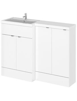 Hudson Reed Fusion 1200mm Full Depth Furniture Pack - Vanity And 2 Base Unit With Basin - Image