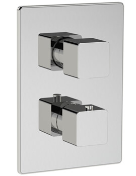 Kiri Concealed Chrome Thermostatic Mixer Valve With ABS Plate