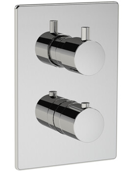 Kaha Concealed Chrome Thermostatic Single Outlet Shower Mixer Valve With ABS Plate