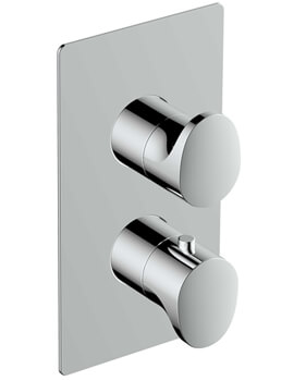 Single Outlet 2 Handle Thermostatic Concealed Chrome Shower Valve