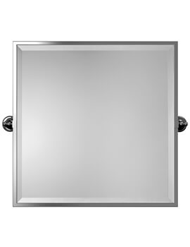 Isaac 592 x 470mm Square Chrome Framed Mirror