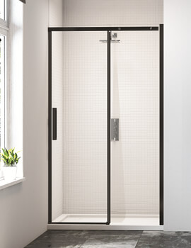 Merlyn Black Framed Sliding Shower Door - Image