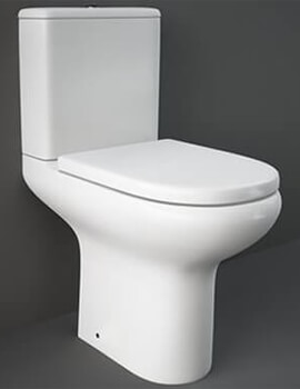 RAK Compact Deluxe 45cm High Full Access White WC with Soft Close Seat Urea - Image