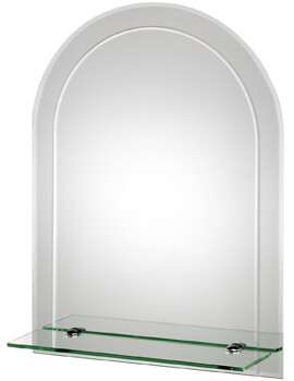 Fairfield Arch Mirror With Shelf 450 X 600mm