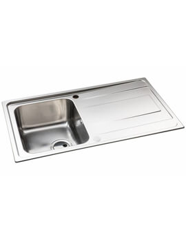 Abode Ixis Stainless Steel 1.0 Reversible Compact Sink Bowl And Drainer - Image