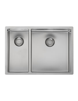 Reginox New Jersey 580 x 410mm Stainless Steel 1.5 Bowl Integrated Kitchen Sink - Image