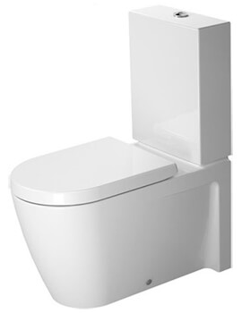 Starck 2 370 x 725mm White Close Coupled Toilet With Cistern