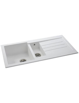 Xcite Reversible 1.5 Kitchen Sink Bowl And Drainer
