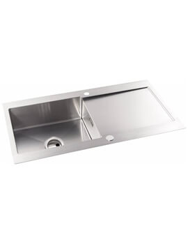 Verve Stainless Steel 1.0 Reversible Kitchen Sink Bowl And Drainer