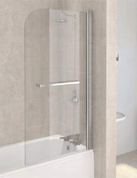 Aqualux Aqua 5 Radius 800mm x 1500mm Bath Panel With Towel Rail