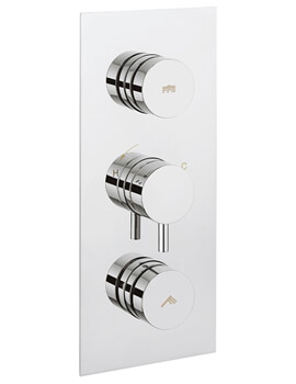 Dial Wall Mounted Trim Chrome Thermostatic Shower Valve With 2 Way Diverter