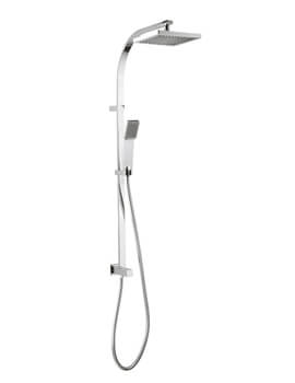Crosswater Planet Shower Diverter With Fixed Head And Handset Kit Chrome
