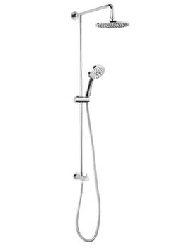 Crosswater Fusion Shower Diverter With Fixed Head And Handset Kit Chrome - Image