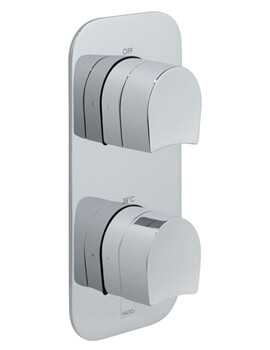 Kovera Vertical Concealed 1 Outlet 2 Handle Chrome Thermostatic Valve