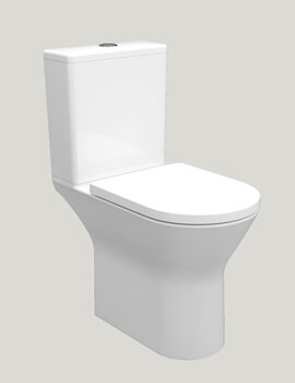 IMEX Blade 660mm Rimless Comfort Height Open Back Close Coupled White Pan And Cistern - Image