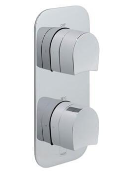 Kovera Vertical Concealed 2 Outlet 2 Handle Chrome Thermostatic Valve