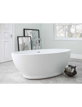 Royce Morgan Abbey 1675 x 765mm Freestanding Oval White Bath
