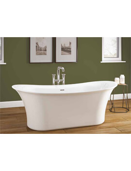 Royce Morgan Ashley 1670 x 725mm Freestanding White Bath - Image