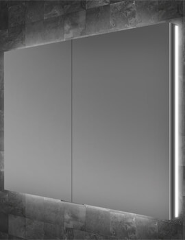 HIB Atrium 60 Double Door Semi-Recessed LED Illuminated Mirror Cabinet