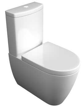 Kartell K-Vit Genoa Back-To-Wall Close Coupled WC Pan With Cistern And Seat - Image