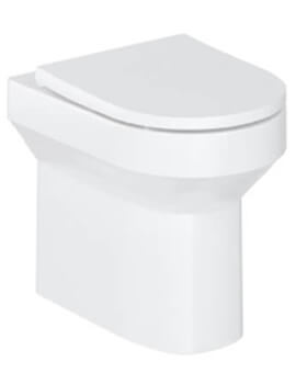 Britton Shoreditch White Rimless Back To Wall Wc Pan With Soft Close Seat - Image