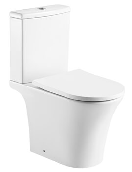Kartell K-Vit Kameo Rimless Close Coupled White WC With Cistern And Seat - Image