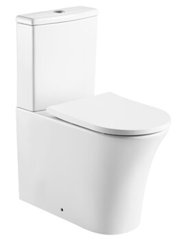 Kartell K-Vit Kameo Back-To-Wall White Rimless WC With Cistern And Seat - Image