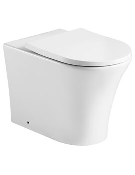 Kartell K-Vit Kameo White Back-To-Wall Rimless WC Pan With Seat - Image