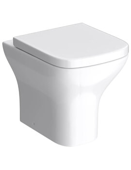 Kartell K-Vit Project Square White Back to Wall WC Pan With Seat - Image