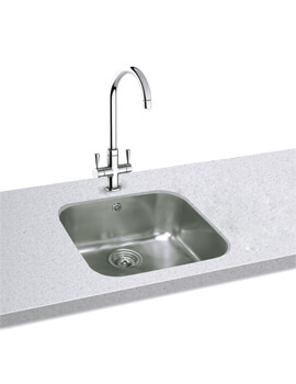 Carron Phoenix Zeta 150U Polished 1.0 Bowl Undermount Kitchen Sink