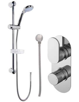 Nuie Binsey Twin Thermostatic Valve Chrome - Image