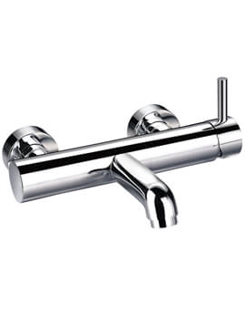 Flova Levo Manual Single Lever Wall Mounted Diamond Chrome Finish Bath Mixer Tap - Image