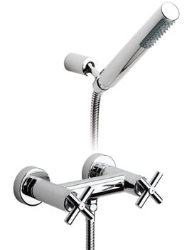 Roca Loft Wall Mounted Shower Mixer With Kit Chrome