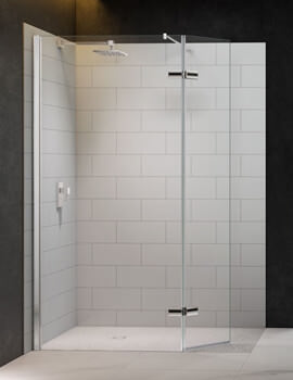 8 Series 1050 x 2015mm Wetroom Panel With Hinged Swivel Panel
