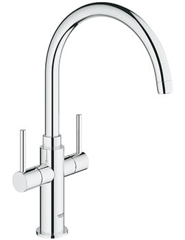 Grohe Ambi Cosmopolitan Chrome Kitchen Sink Mixer Tap With 2 Handle-30190000 - Image