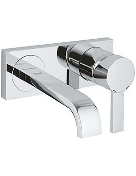 Allure Wall Mounted Chrome Basin Mixer Tap